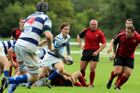 Matthew Outsen makes a break for Tynedale against Blaydon